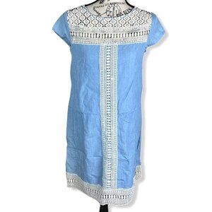 Xhilaration Embroidered Chambray dress- S